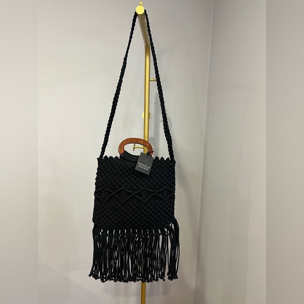 NWT  Macrame Fringe shoulder/crossbody bag